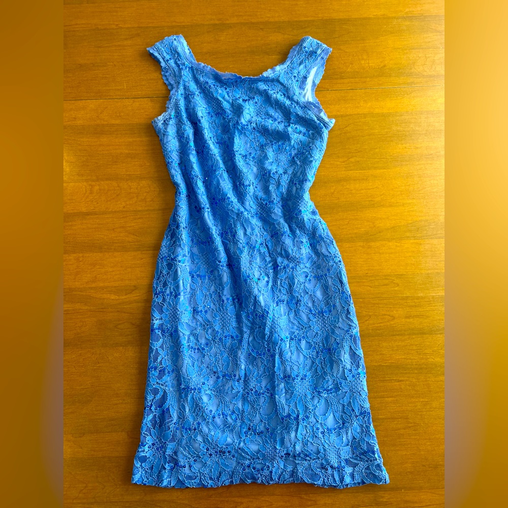 Scarlett Lace Dress Sequin Periwinkle 4